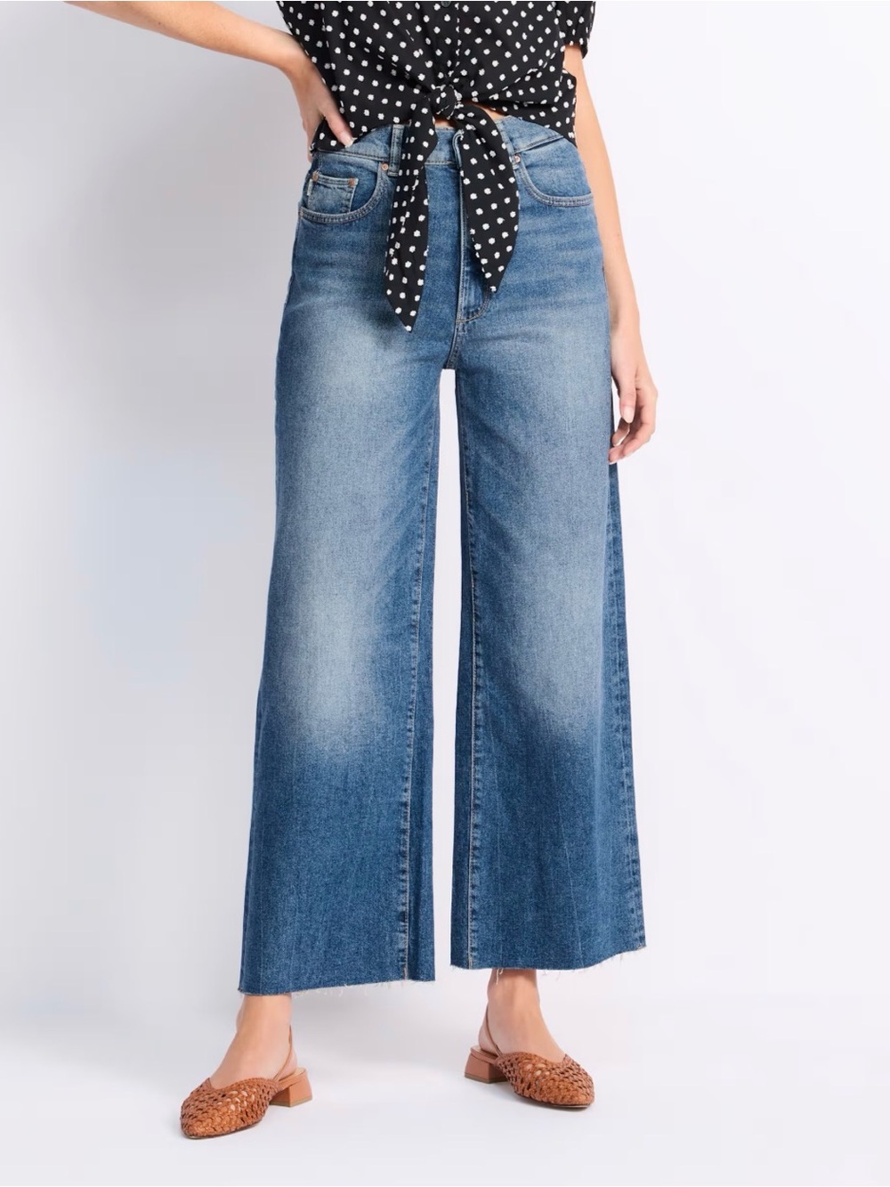DL1961 Hepburn Wide Leg Knit Denim Jean